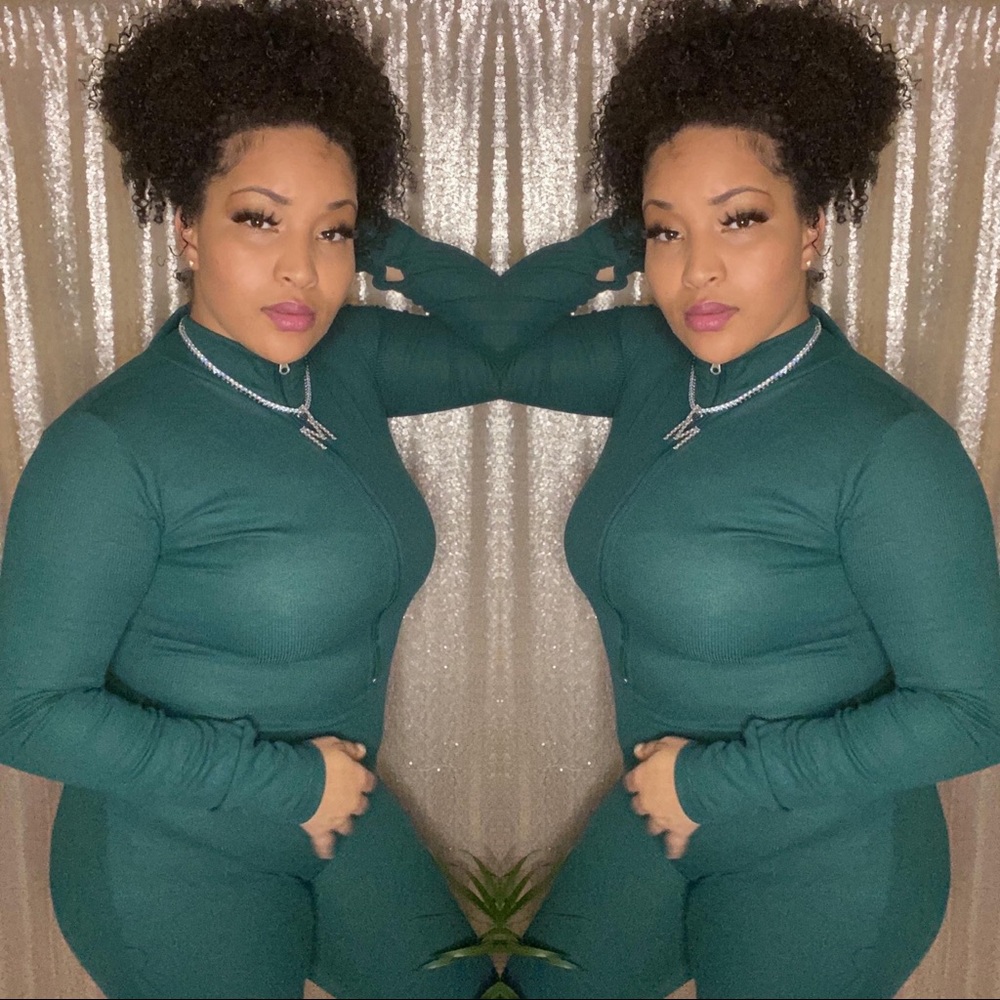 Forest Green Stacked bodysuit